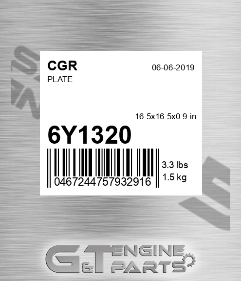 6Y1320 Plate for CGR