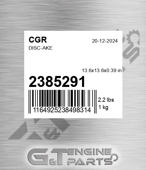 2385291 CGR Disc-ake