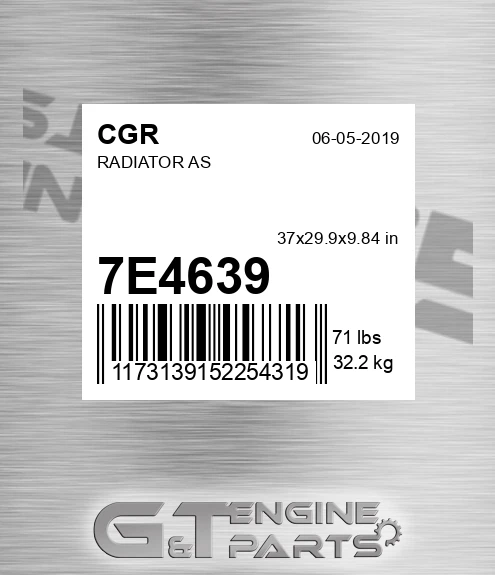 7E4639 CGR Radiator As