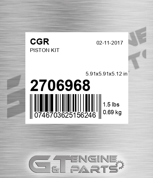 2706968 CGR Piston Kit