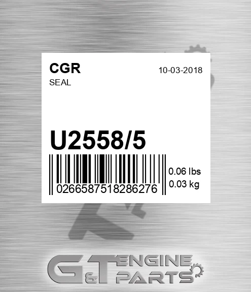 U2558/5 Seal