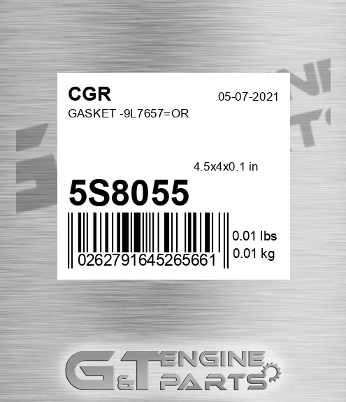 5S8055 Gasket -9l7657=or