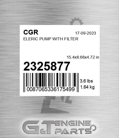 2325877 Eleric Pump With Filter
