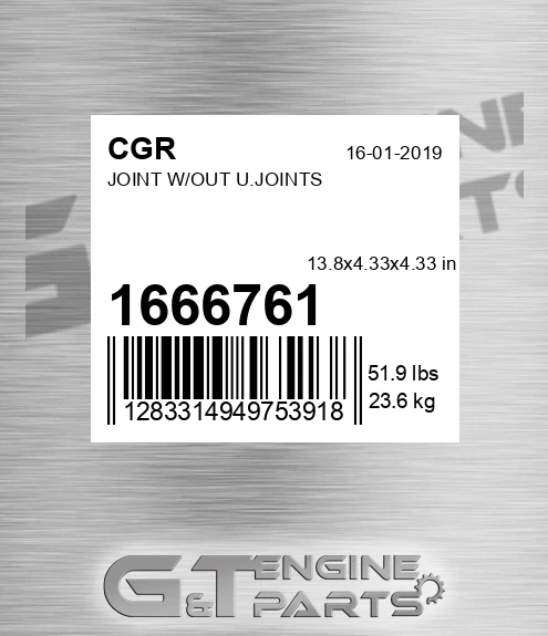 1666761 CGR Joint W/out U.joints