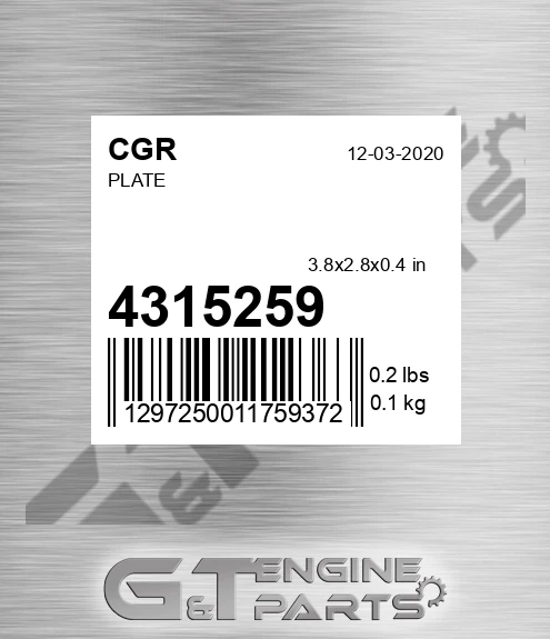 4315259 Plate