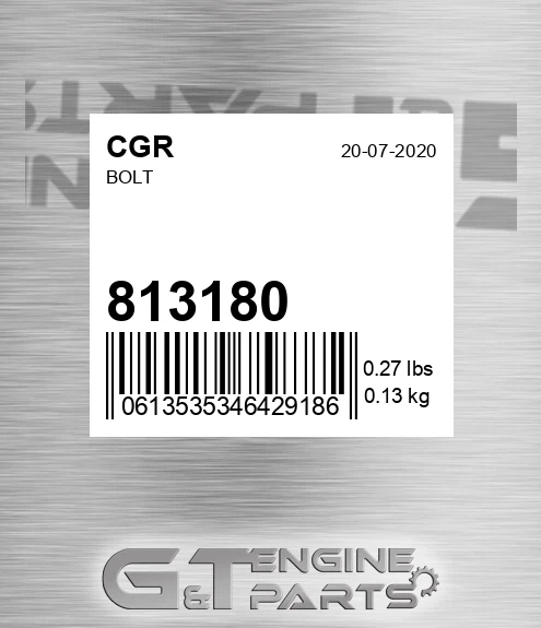 813180 CGR Bolt