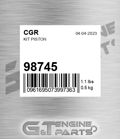 98745 CGR Kit Piston