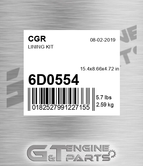 6D0554 CGR Lining Kit