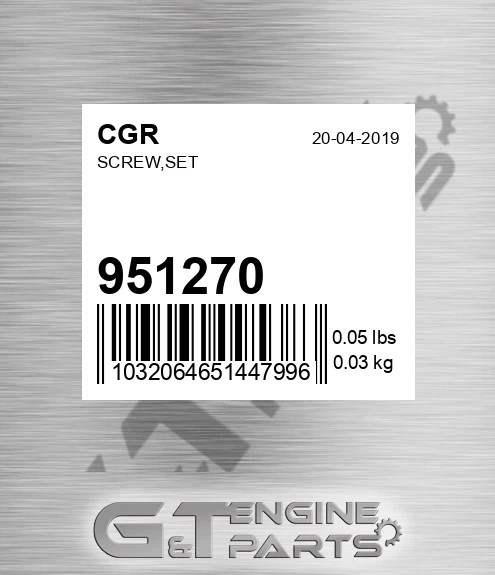 951270 CGR Screw,set