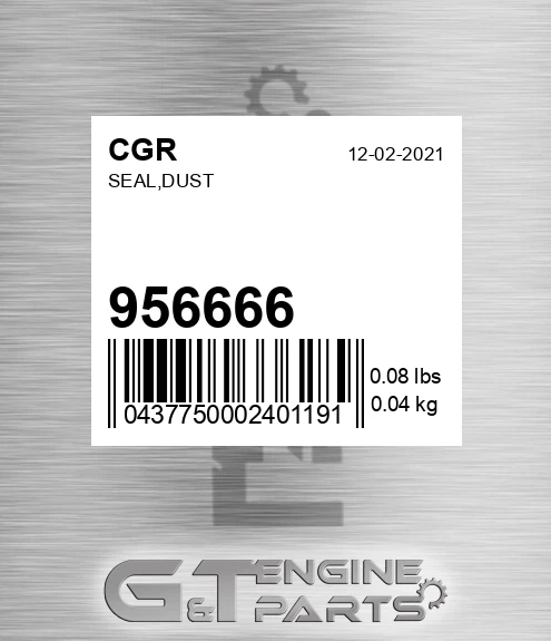 956666 Seal,dust