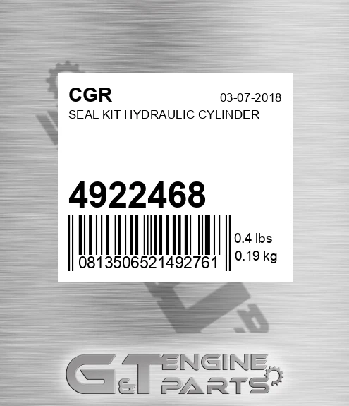 4922468 Seal Kit Hydraulic Cylinder for CGR