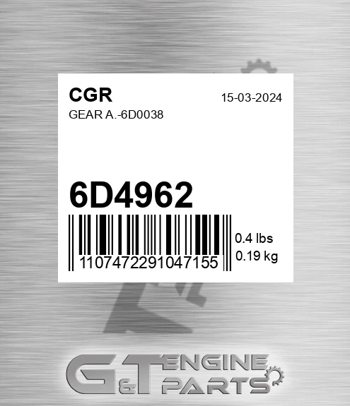 6D4962 Gear A.-6d0038