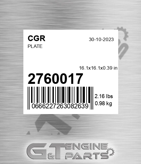 2760017 CGR Plate