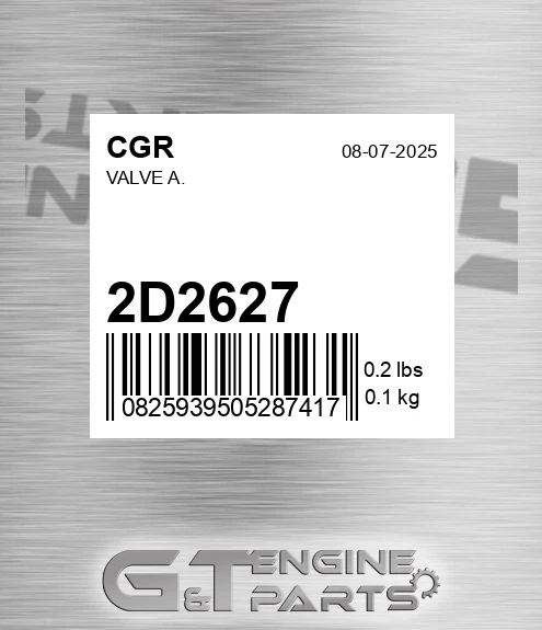 2D2627 Valve A.