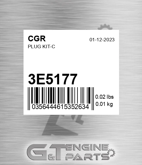 3E5177 CGR Plug Kit-c