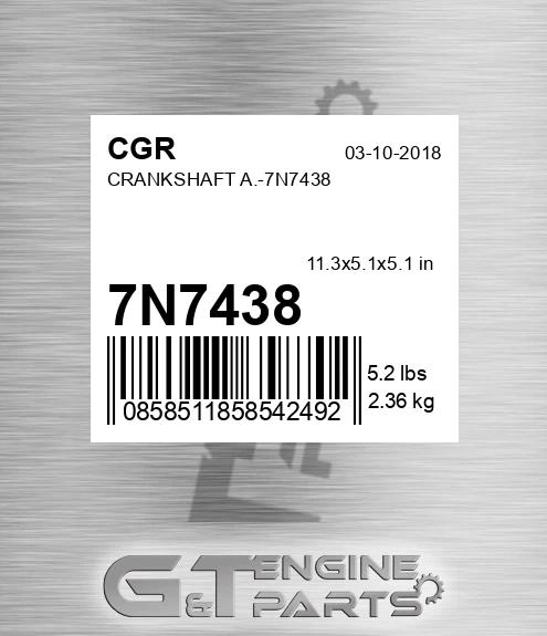 7N7438 Crankshaft A.-