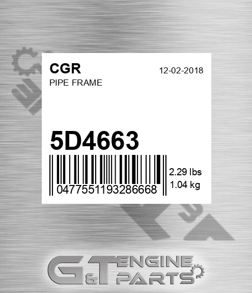 5D4663 CGR Pipe Frame