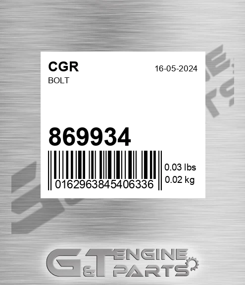 869934 Bolt