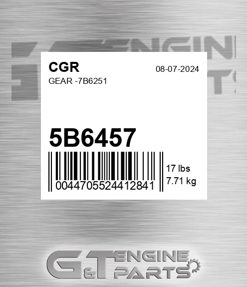 5B6457 CGR Gear -7b6251