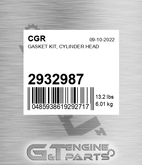 2932987 Gasket Kit, Cylinder Head