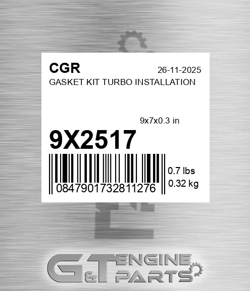 9X2517 Gasket Kit Turbo Installation