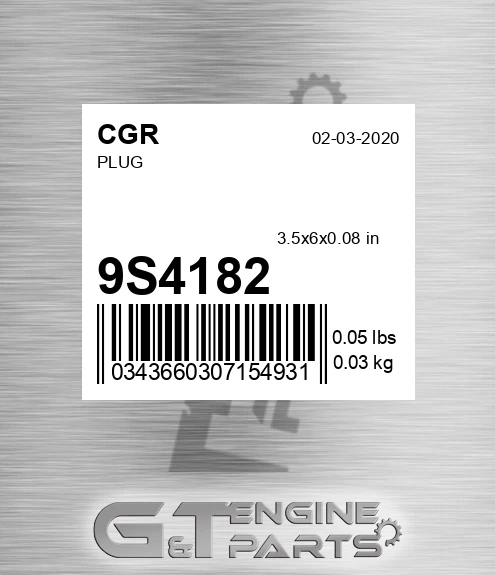 9S4182 CGR Plug