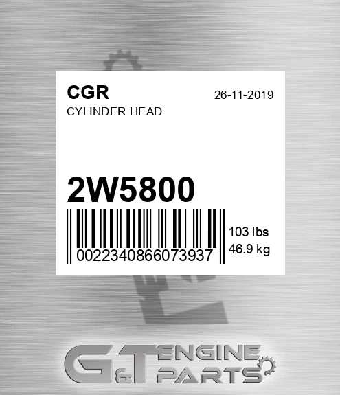 2W5800 Cylinder Head