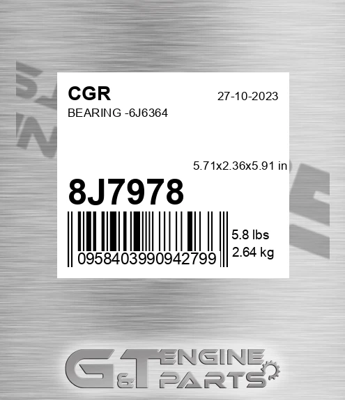 8J7978 CGR Bearing -6j6364