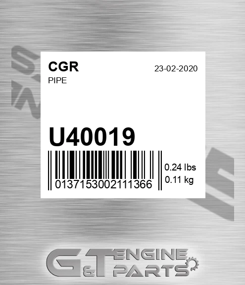 U40019 CGR Pipe
