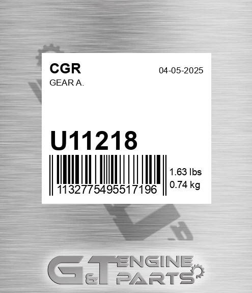 U11218 Gear A.