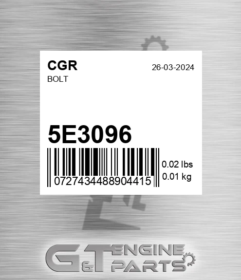 5E3096 Bolt