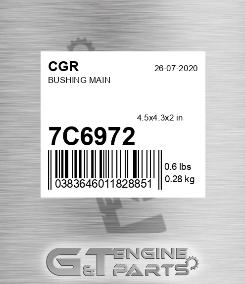 7C6972 CGR Bushing Main