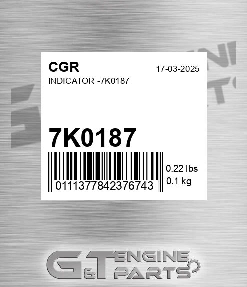 7K0187 Indicator -