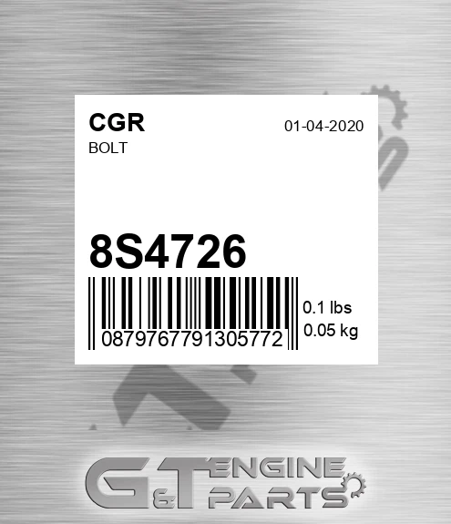 8S4726 CGR Bolt