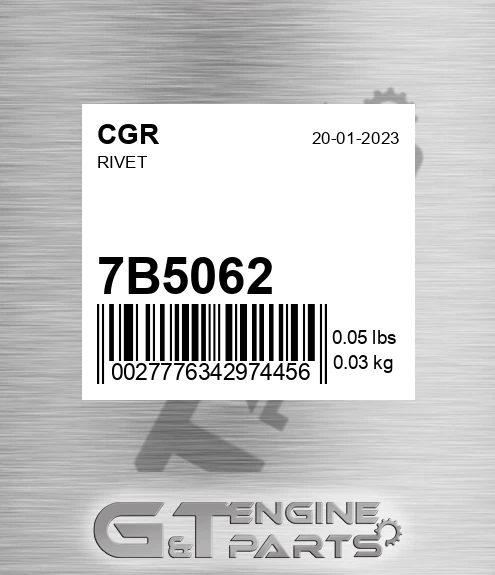 7B5062 CGR Rivet