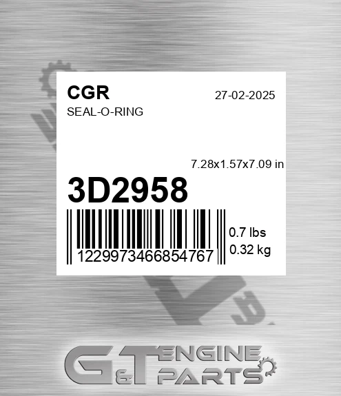 3D2958 CGR Seal-o-ring
