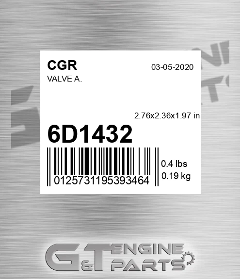 6D1432 CGR Valve A.