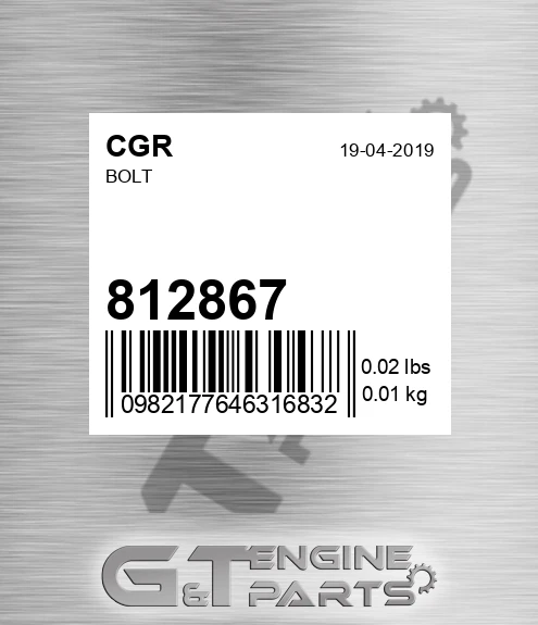 812867 Bolt