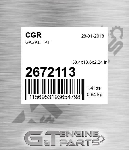 2672113 CGR Gasket Kit