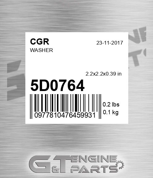 5D0764 CGR Washer