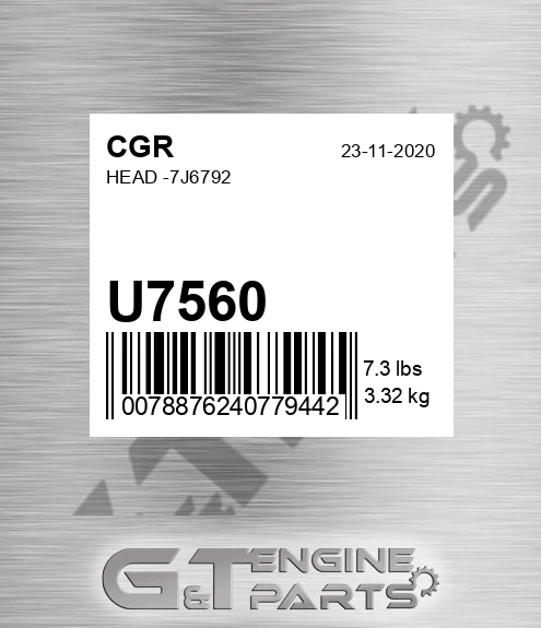 U7560 Head -7j6792