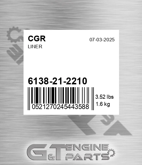 6138-21-2210 Liner for CGR