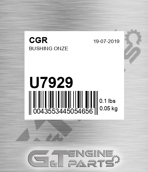 U7929 CGR Bushing Onze