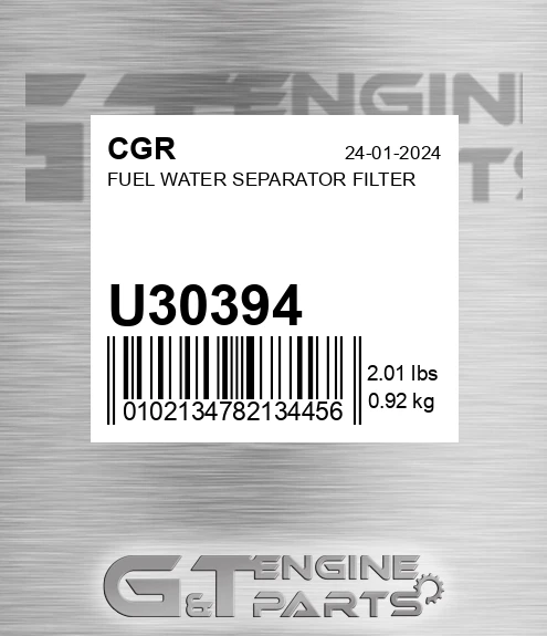 U30394 Fuel Water Separator Filter