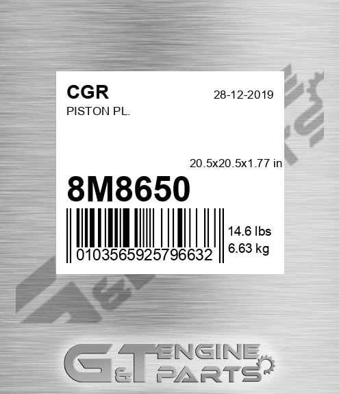 8M8650 CGR Piston Pl.