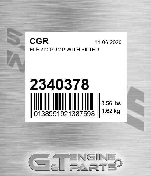 2340378 Eleric Pump With Filter