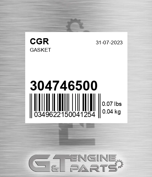 304746500 Gasket