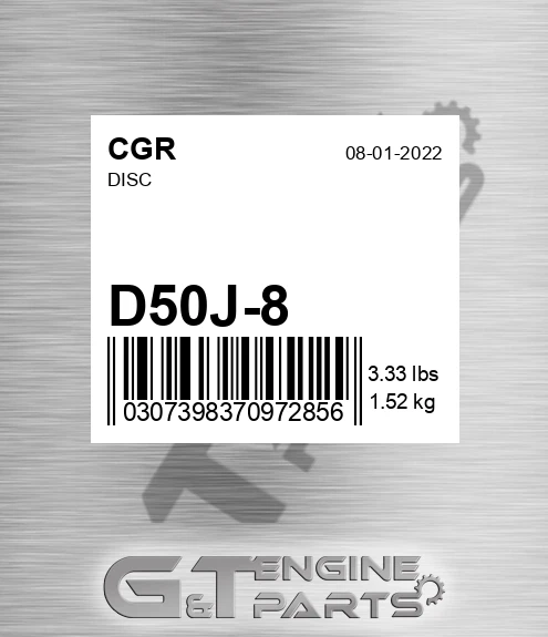 D50J-8 CGR Disc