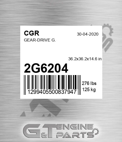 2G6204 CGR Gear-drive G.