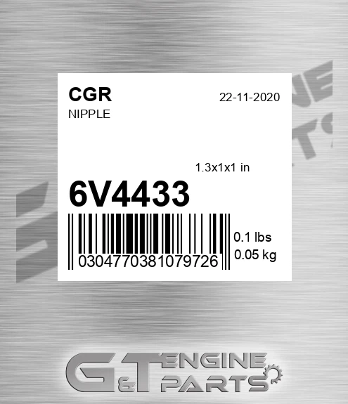 6V4433 CGR Nipple